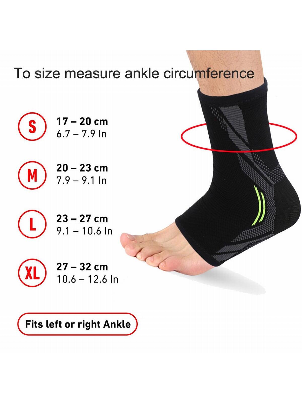 2pcs Ankle Brace Compression Sleeves Elastic Breathable For Men Women  Foot Sports Basketball Socks