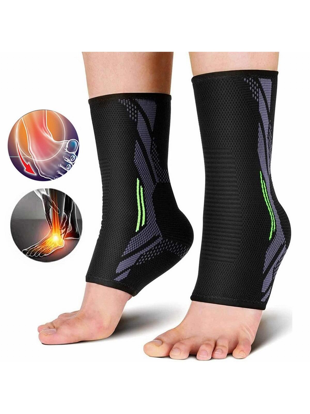 2pcs Ankle Brace Compression Sleeves Elastic Breathable For Men Women  Foot Sports Basketball Socks