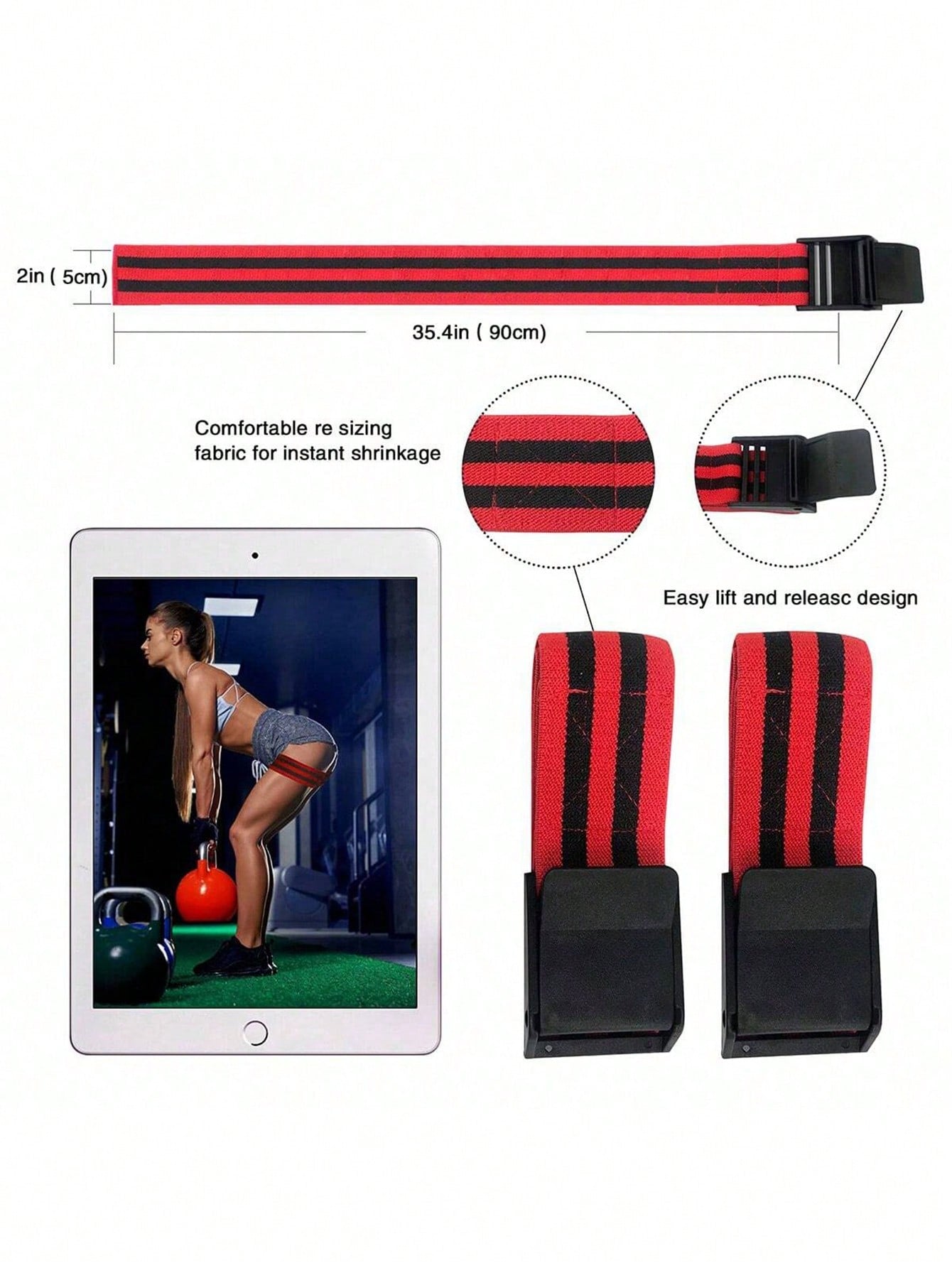 2pcs Blood Flow Restriction Bands, Bfr Occlusion Bands For Men