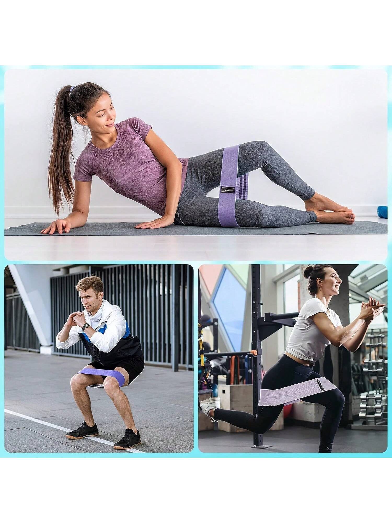 Resistance Bands, Exercise Workout Bands For Women And Men, Stretch Bands For Booty Legs, Pilates Flexbands