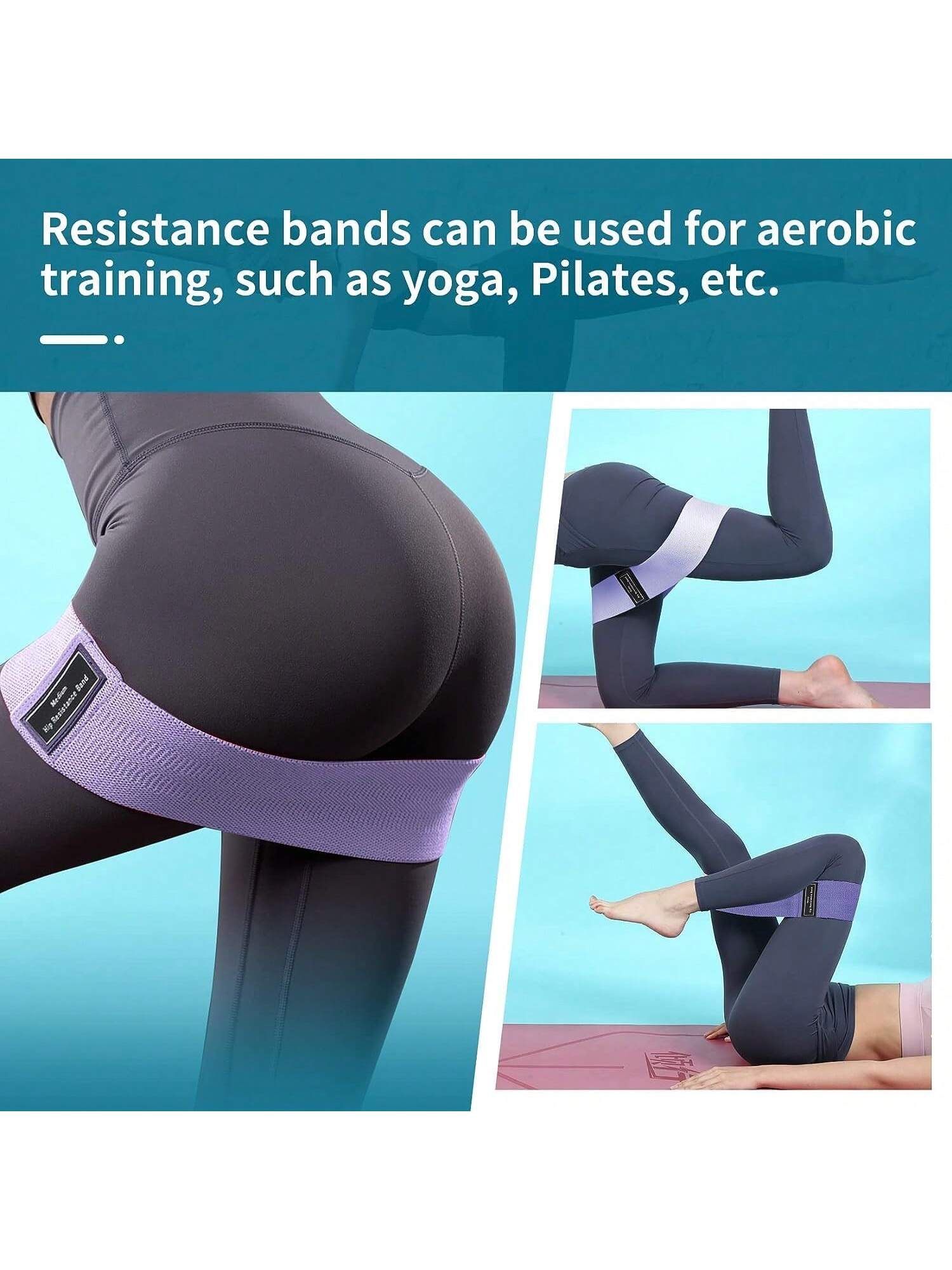 Resistance Bands, Exercise Workout Bands For Women And Men, Stretch Bands For Booty Legs, Pilates Flexbands