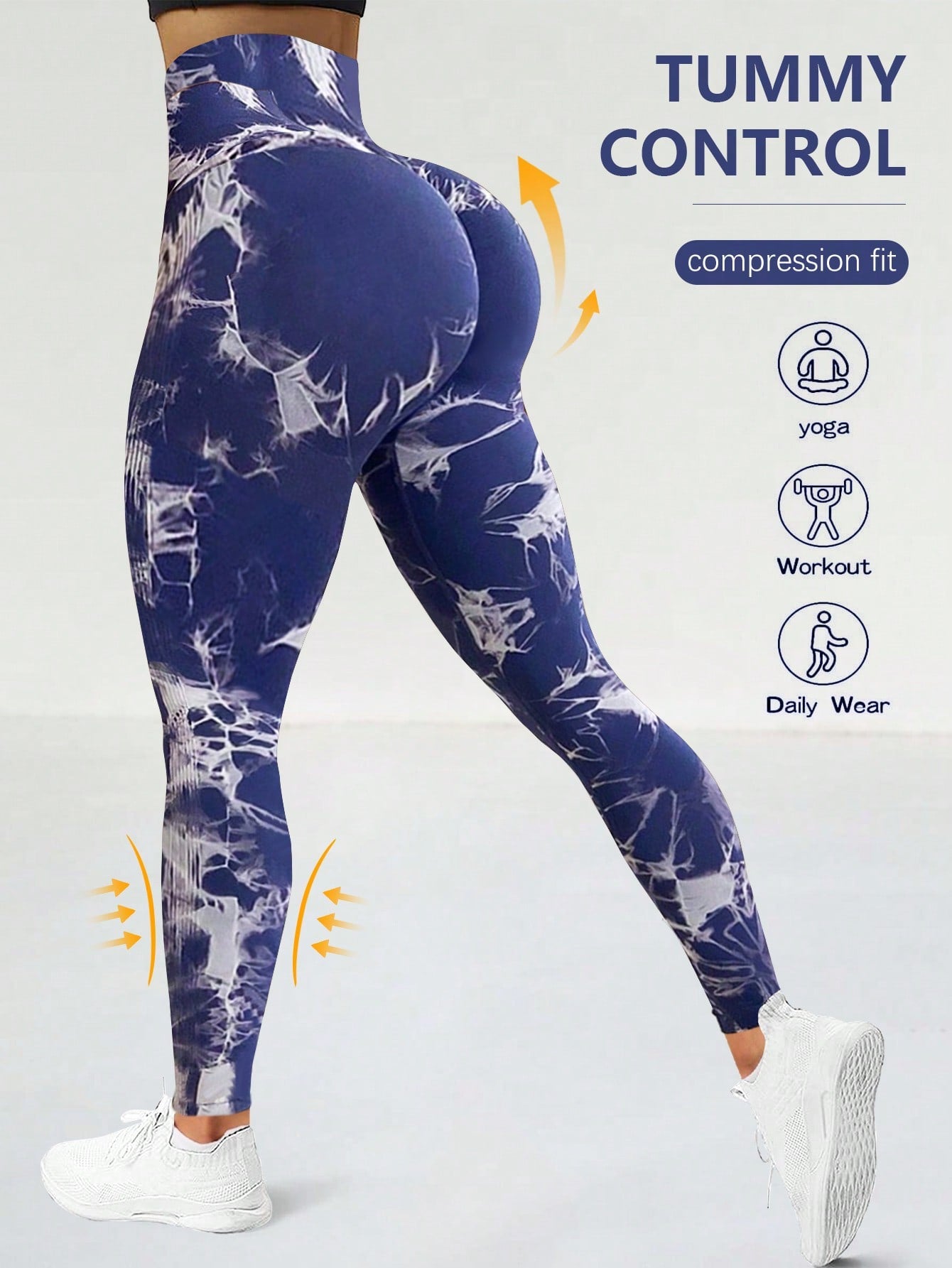 Vibrant Tie-Dye Seamless Sports Leggings for Women - Perfect for Active Lifestyle