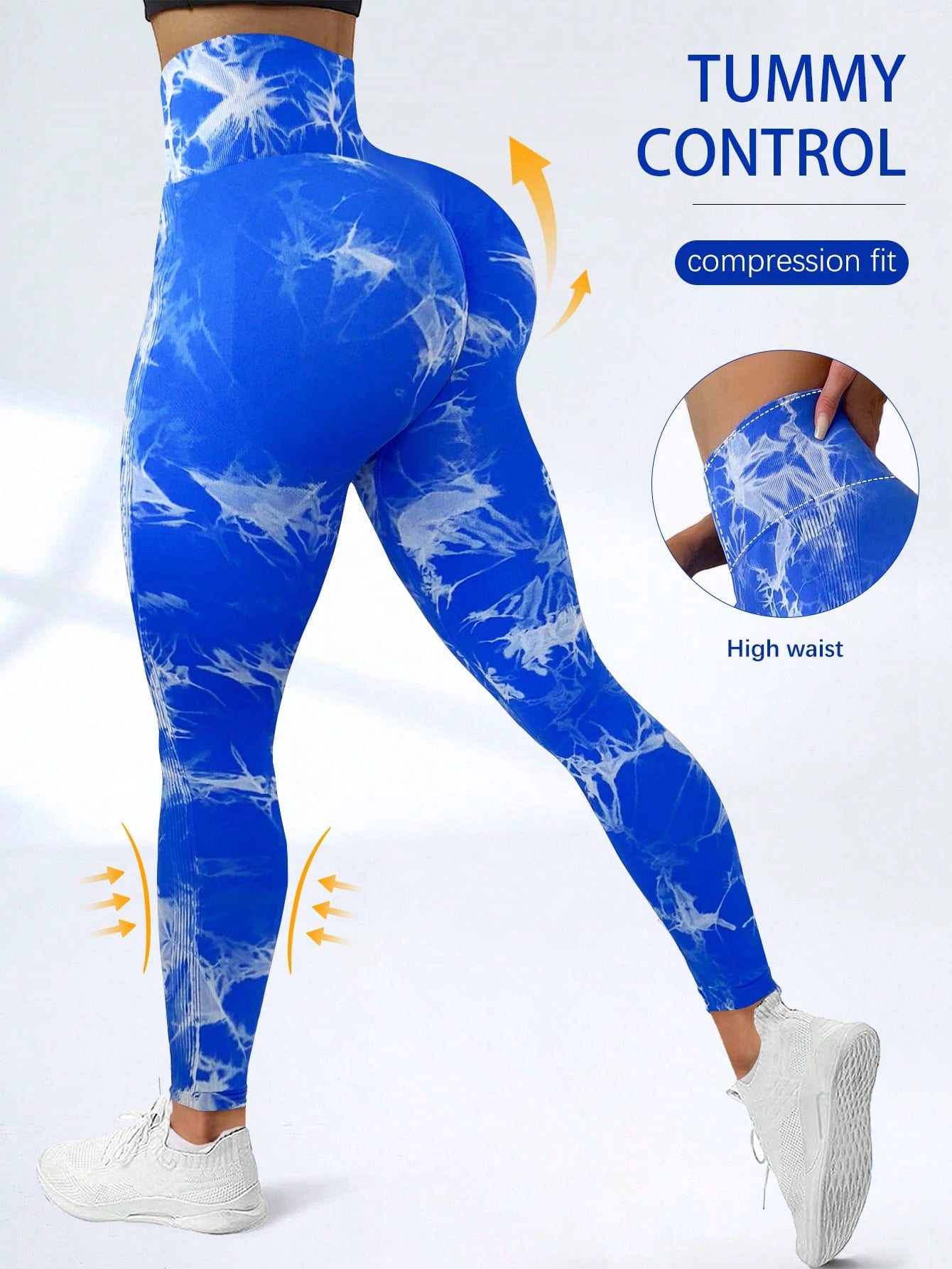 Vibrant Tie-Dye Seamless Sports Leggings for Women - Perfect for Active Lifestyle