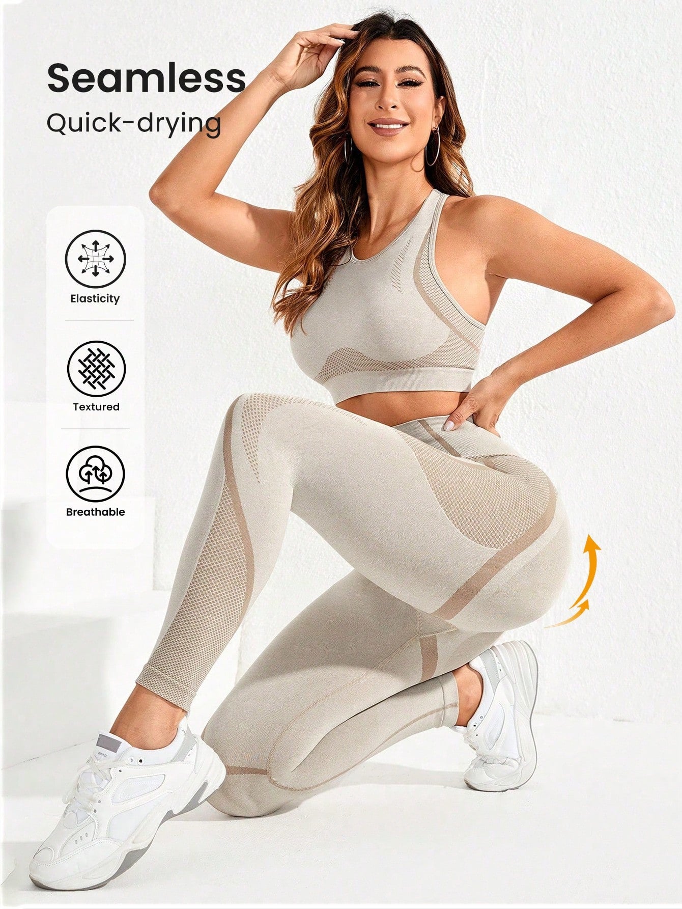 Seamless Comfort: SHEIN Sport High-Stretch Racerback Workout Set