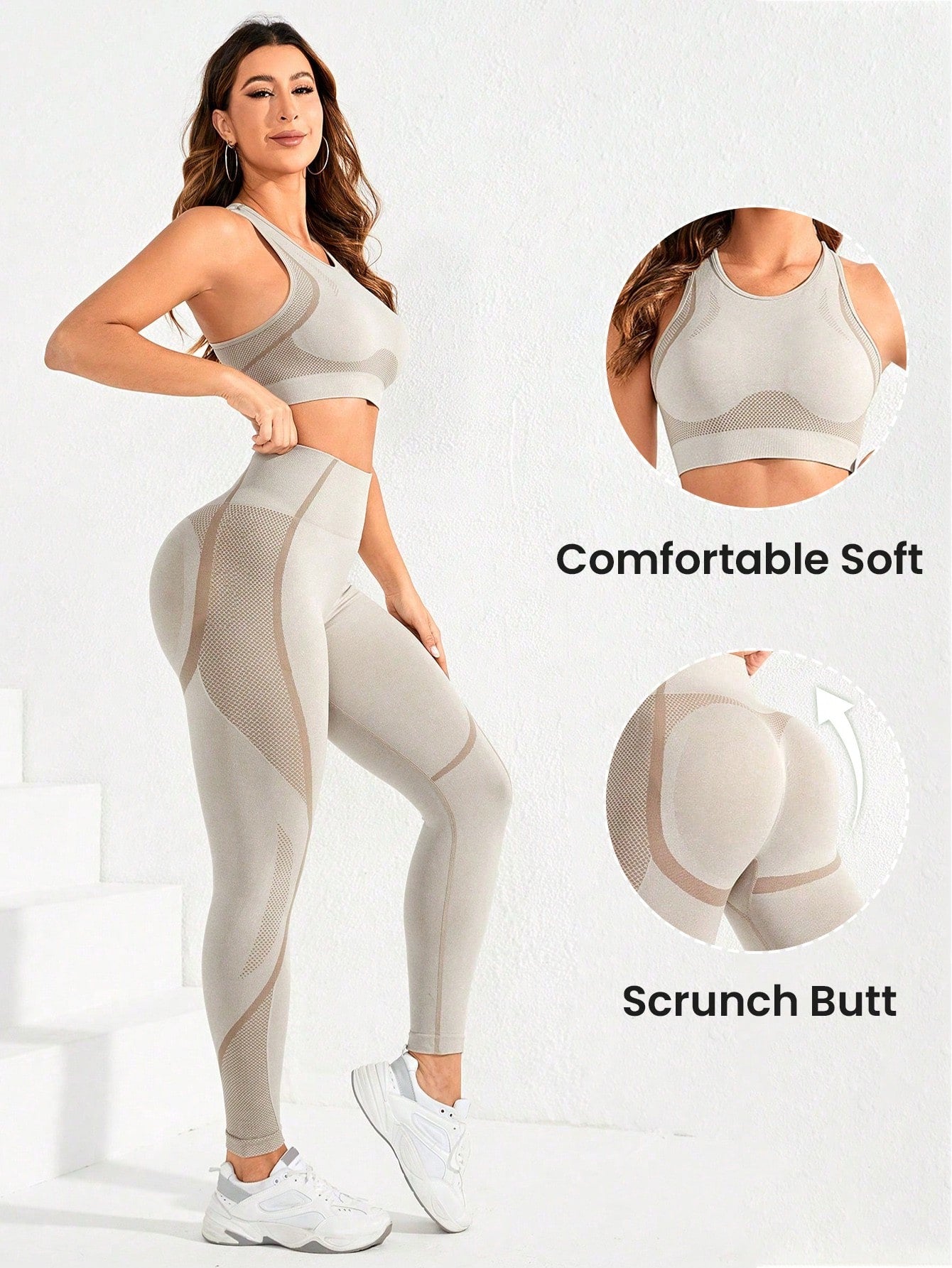 Seamless Comfort: SHEIN Sport High-Stretch Racerback Workout Set