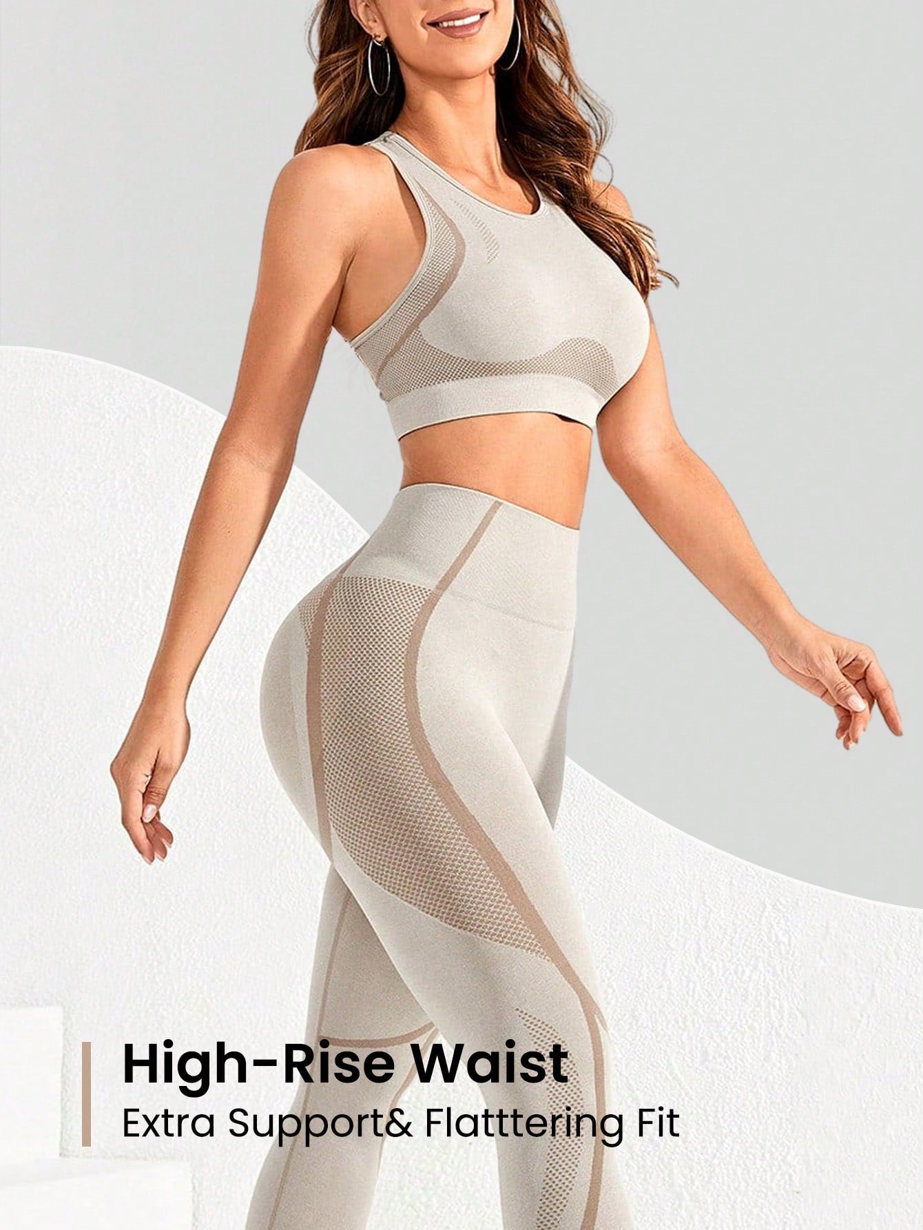 Seamless Comfort: SHEIN Sport High-Stretch Racerback Workout Set