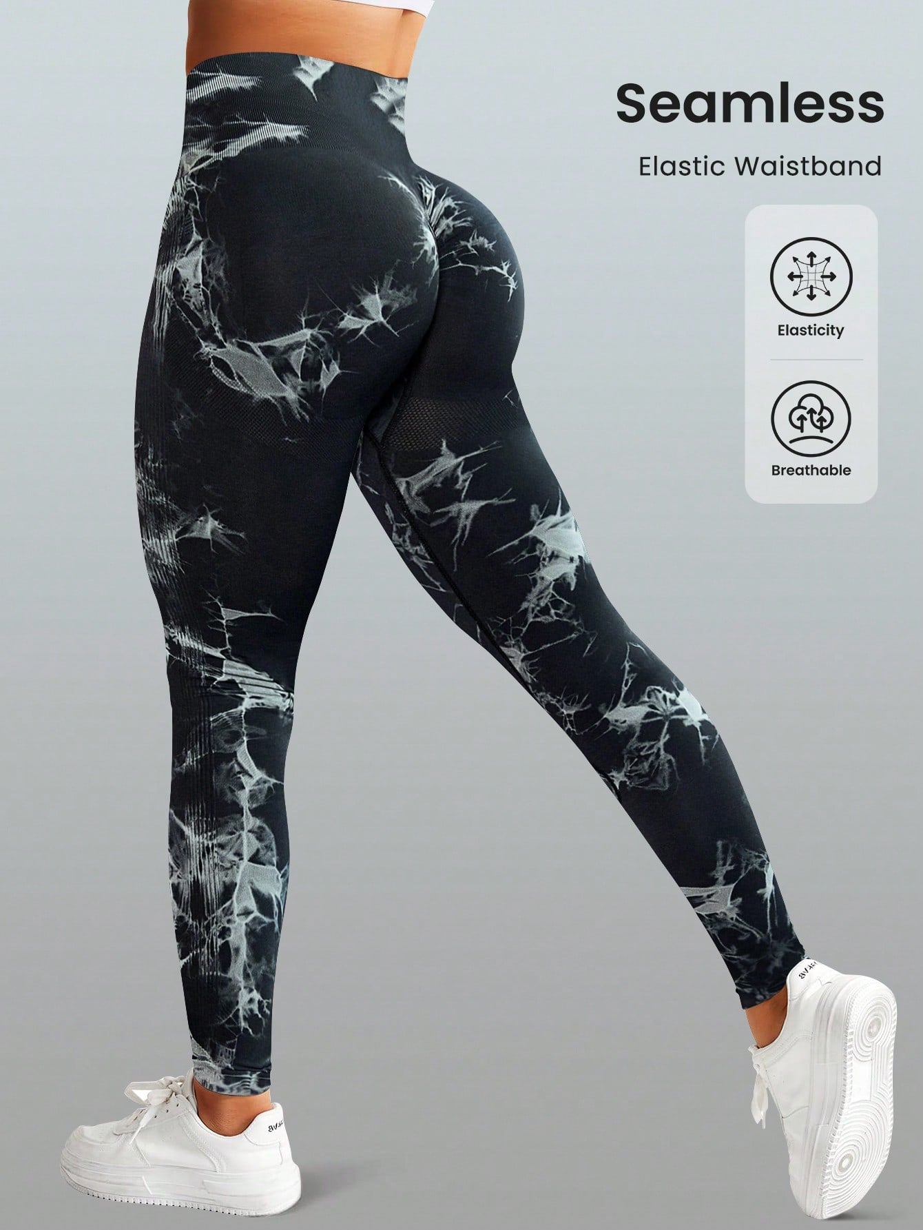 Vibrant Tie-Dye Seamless Sports Leggings for Women - Perfect for Active Lifestyle