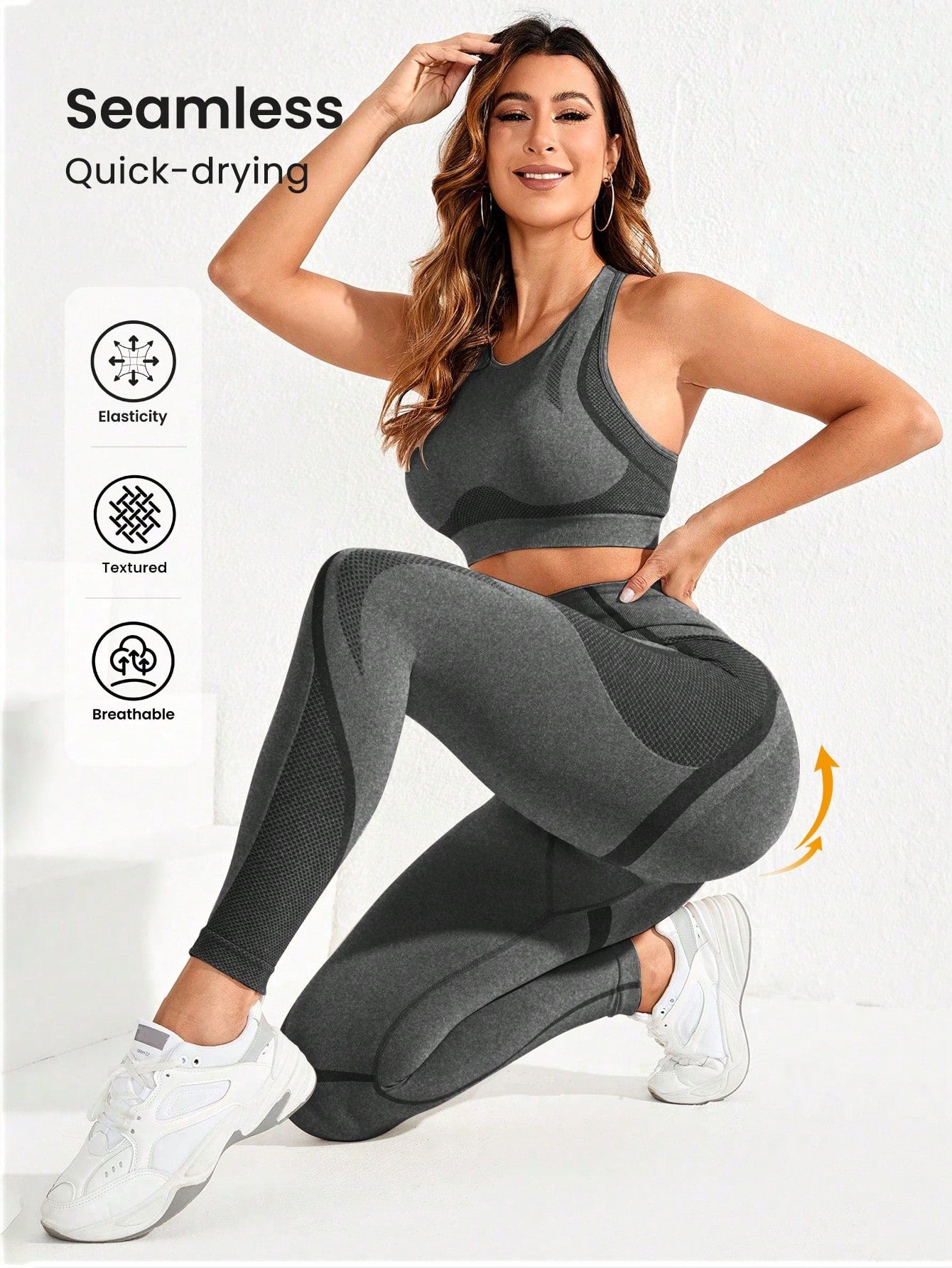 Seamless Comfort: SHEIN Sport High-Stretch Racerback Workout Set