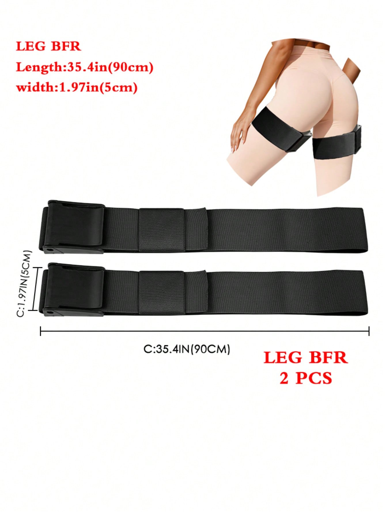 2 Pcs Adjustable Blood Flow Restriction Bands Man And Women Booty Bands Workout Equipment Home Gym None Slip BFR Bands Increase Muscle Arms Legs Faster And Stronger Exercise Bands