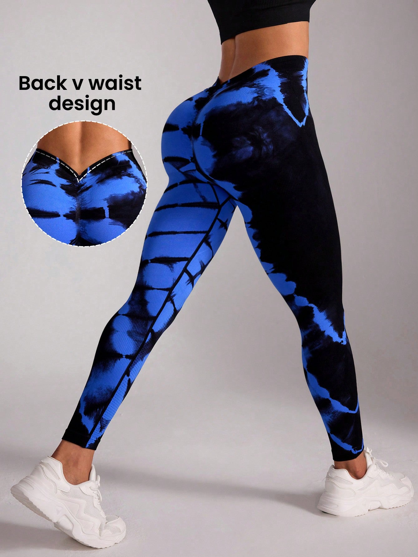 Vibrant Tie-Dye Seamless Sports Leggings for Women - Perfect for Active Lifestyle