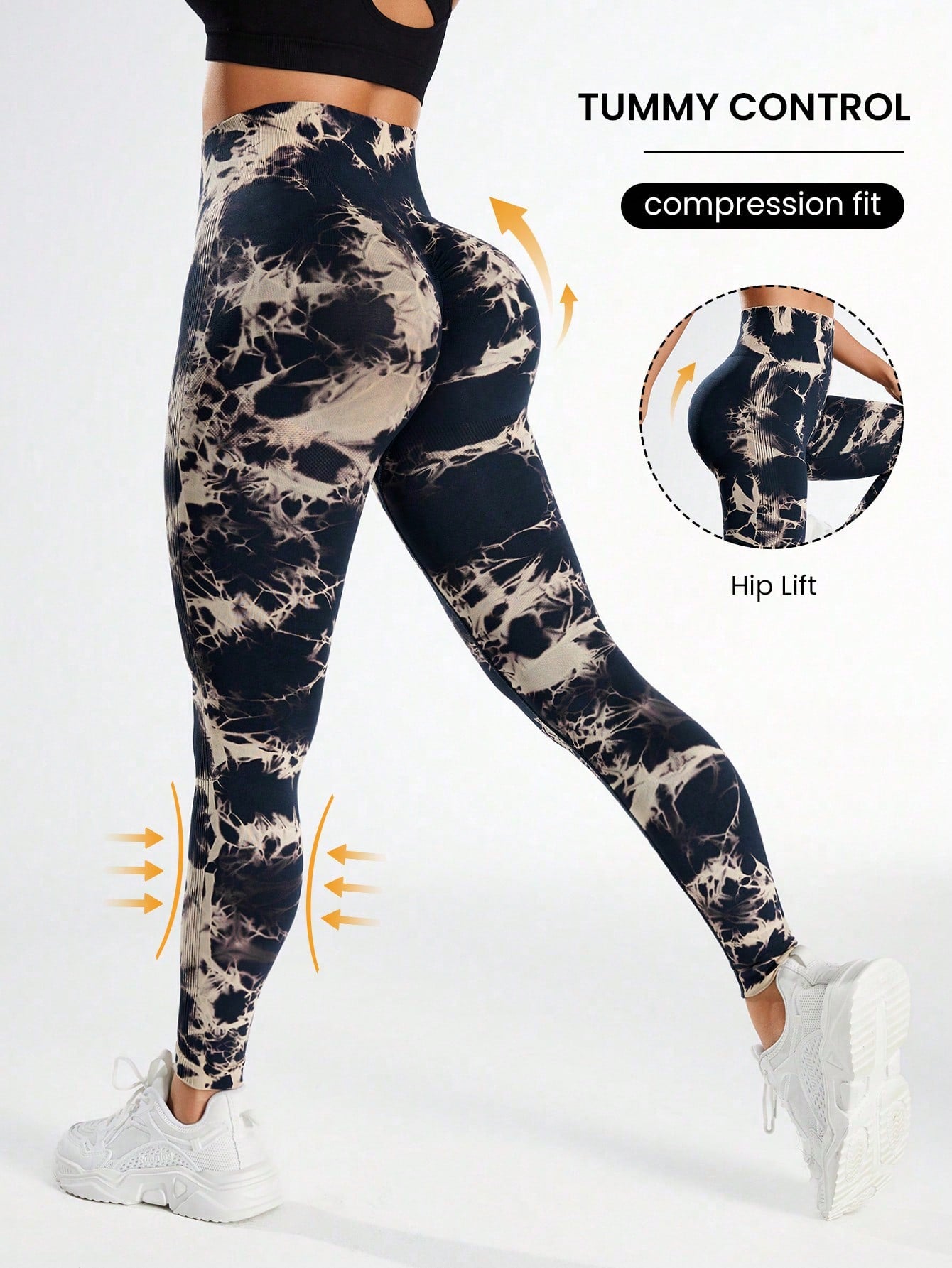 Vibrant Tie-Dye Seamless Sports Leggings for Women - Perfect for Active Lifestyle