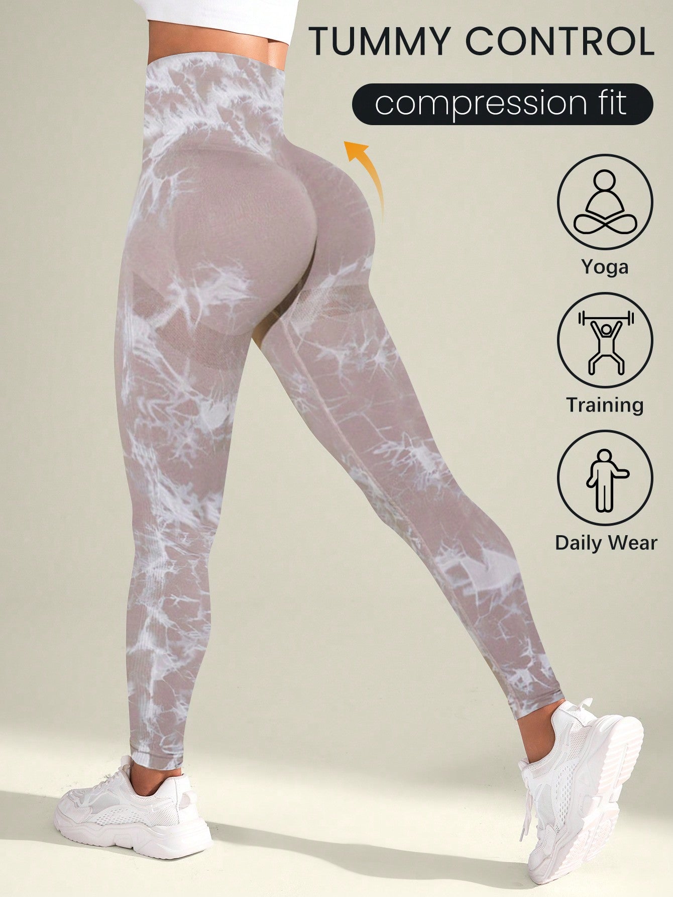 Vibrant Tie-Dye Seamless Sports Leggings for Women - Perfect for Active Lifestyle