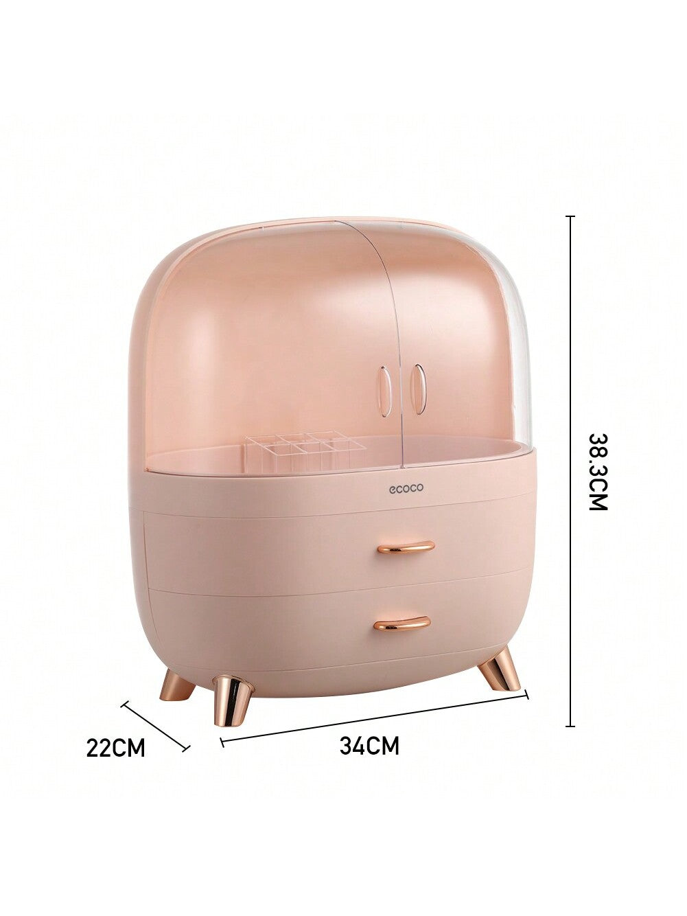 Stylish Multifunctional Makeup & Jewelry Organizer - Large Capacity, Waterproof & Dustproof Storage Box for Home & Vanity
