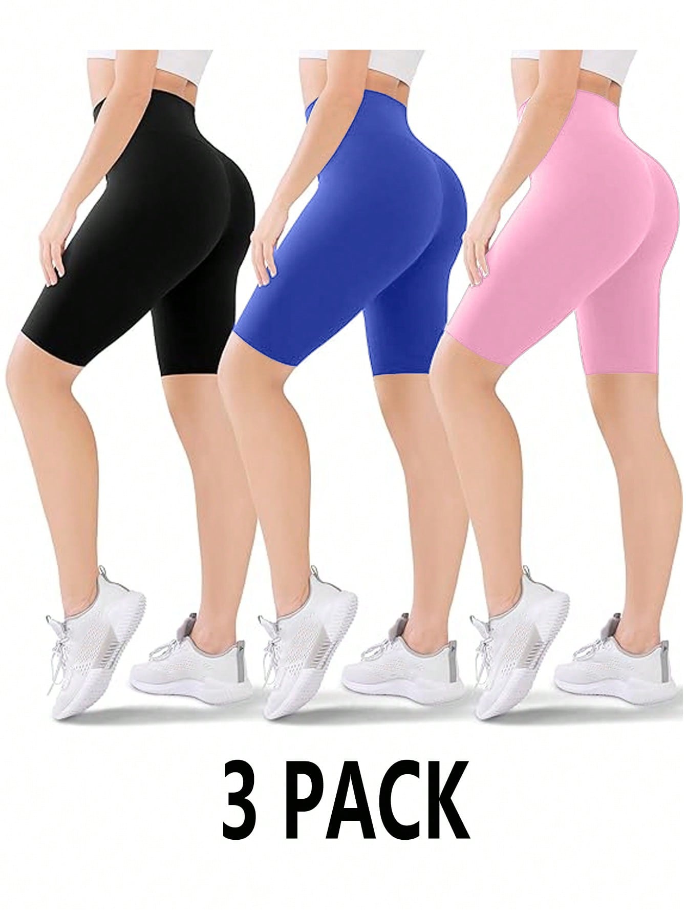 SHEIN SXY 3 Packs Women's Leggings, Comfortable And Smooth For Yoga, Fitness And Cycling, And Everyday Wear