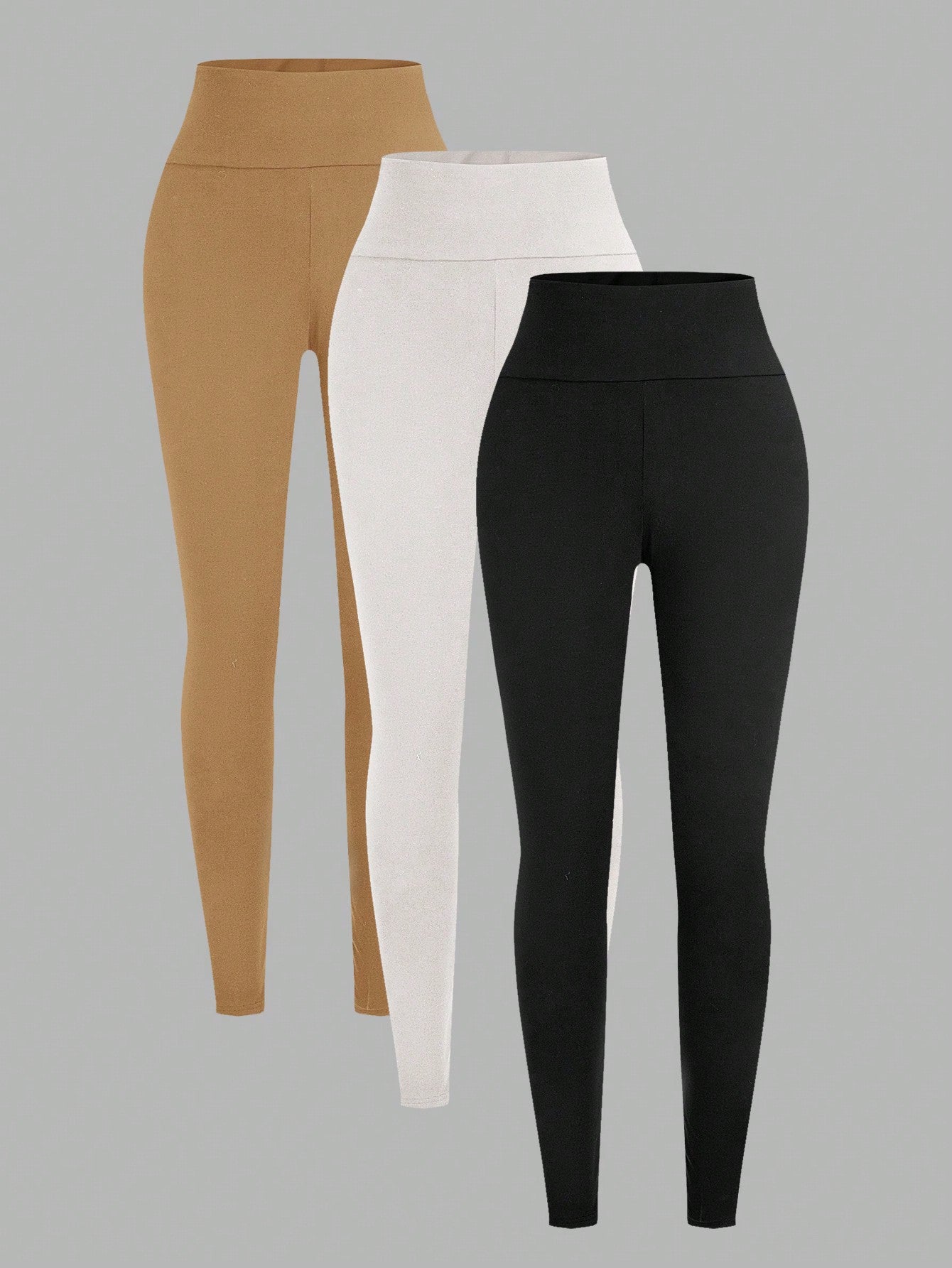 SHEIN SXY 3 Packs Women's Leggings, Comfortable And Smooth For Yoga, Fitness And Cycling, And Everyday Wear