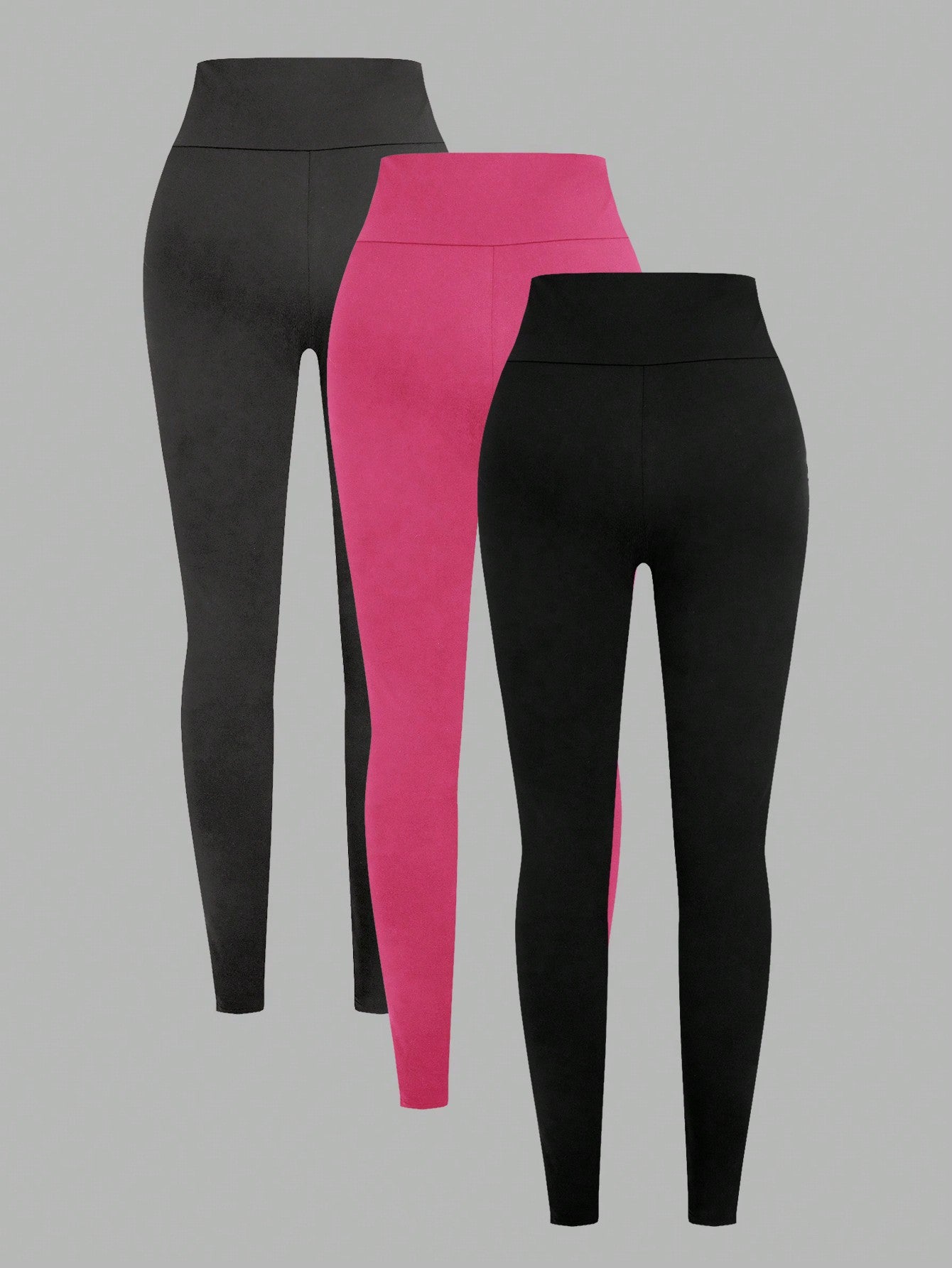 SHEIN SXY 3 Packs Women's Leggings, Comfortable And Smooth For Yoga, Fitness And Cycling, And Everyday Wear