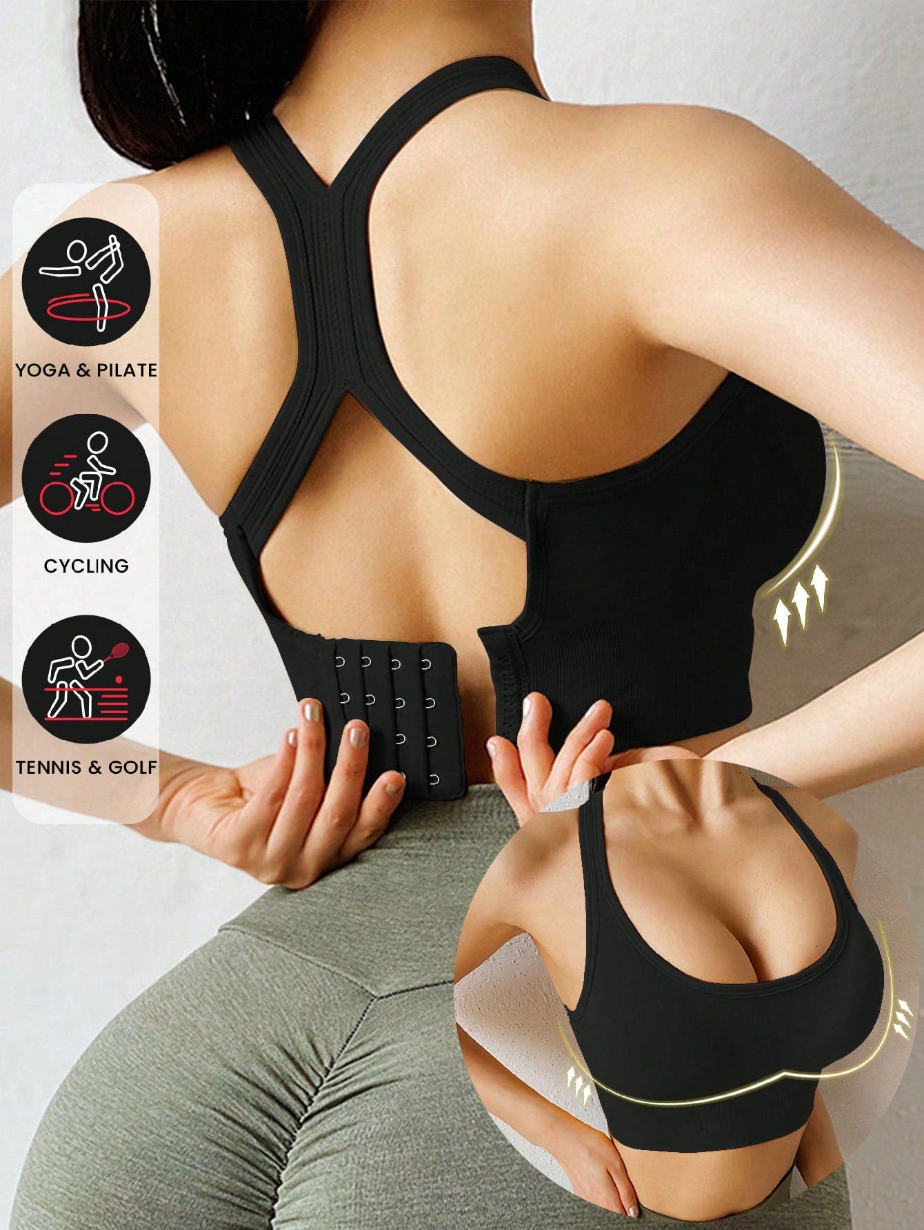 Seamless Comfort: Wireless Yoga Sports Bra with Cross Design for Ultimate Support