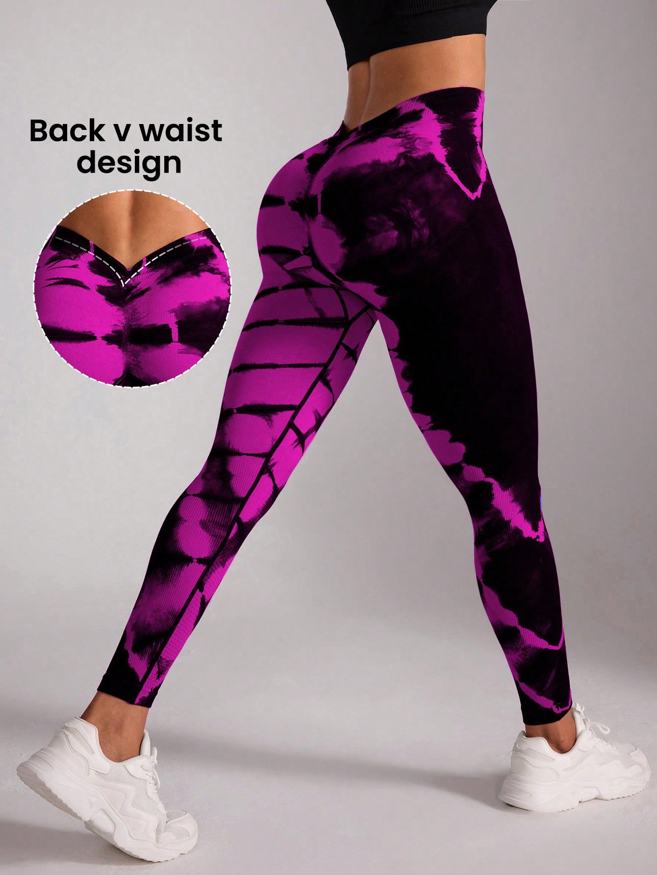 Vibrant Tie-Dye Seamless Sports Leggings for Women - Perfect for Active Lifestyle