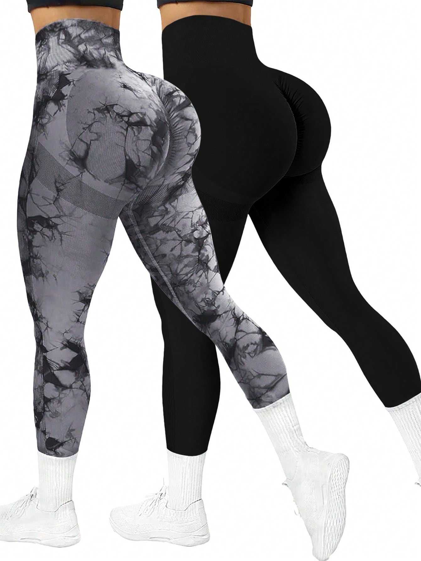 SHEIN Sport Studio Seamless High Elasticity Daily Wear Fitness Grey Leggings