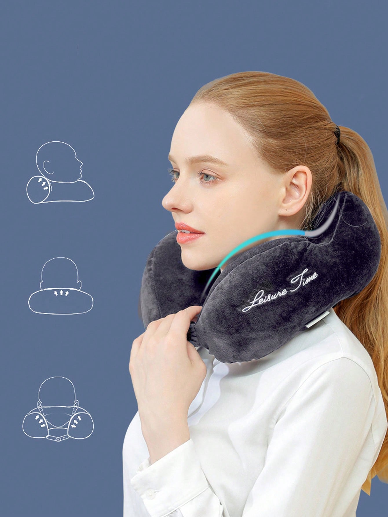 Ultimate Travel Comfort Set: Ergonomic Neck Pillow, Plush Eye Mask, & Soundproof Earplugs for Rest on-the-go!