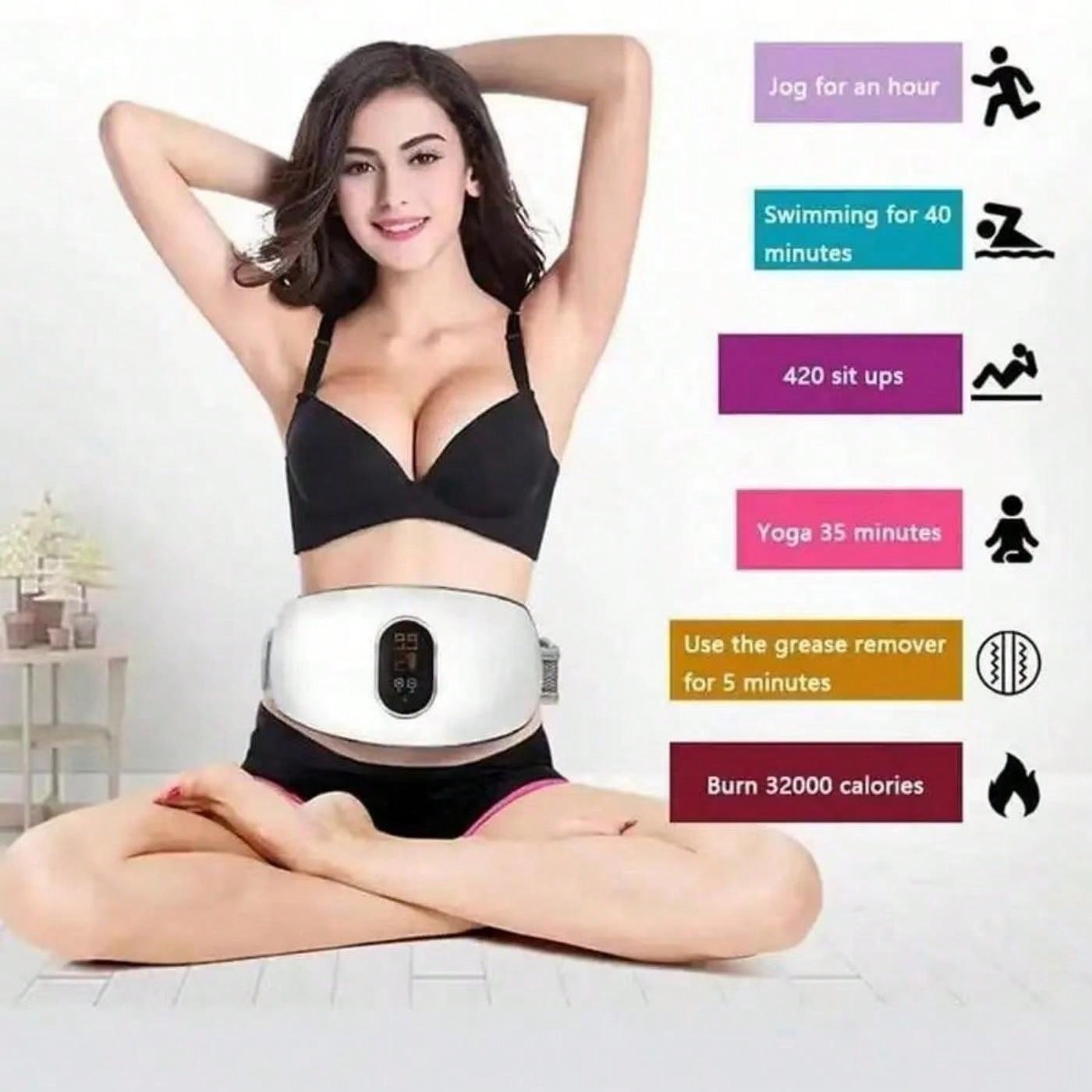 Revitalize Your Workout: Multi-Functional Vibration Massage Tool for Women - Perfect for Waist, Legs, and Abdomen