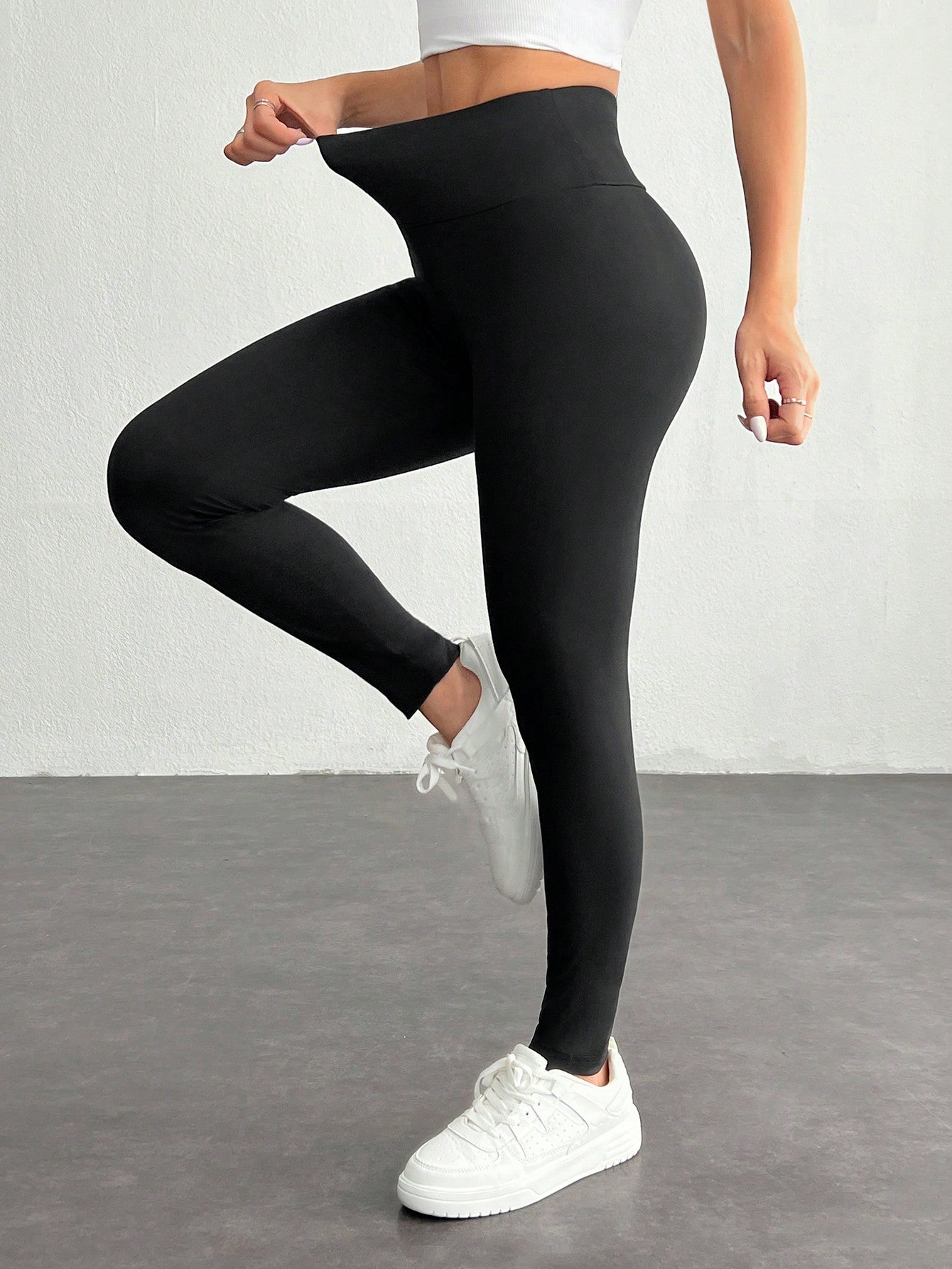 SHEIN PETITE 3 Packs Women's Leggings, Comfortable And Smooth For Yoga, Fitness And Cycling, And Everyday Wear