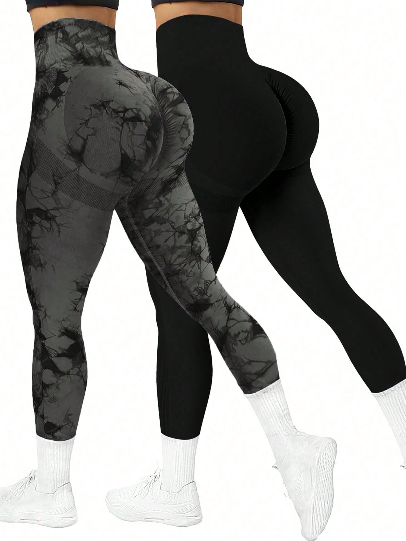 SHEIN Sport Studio Seamless High Elasticity Daily Wear Fitness Grey Leggings