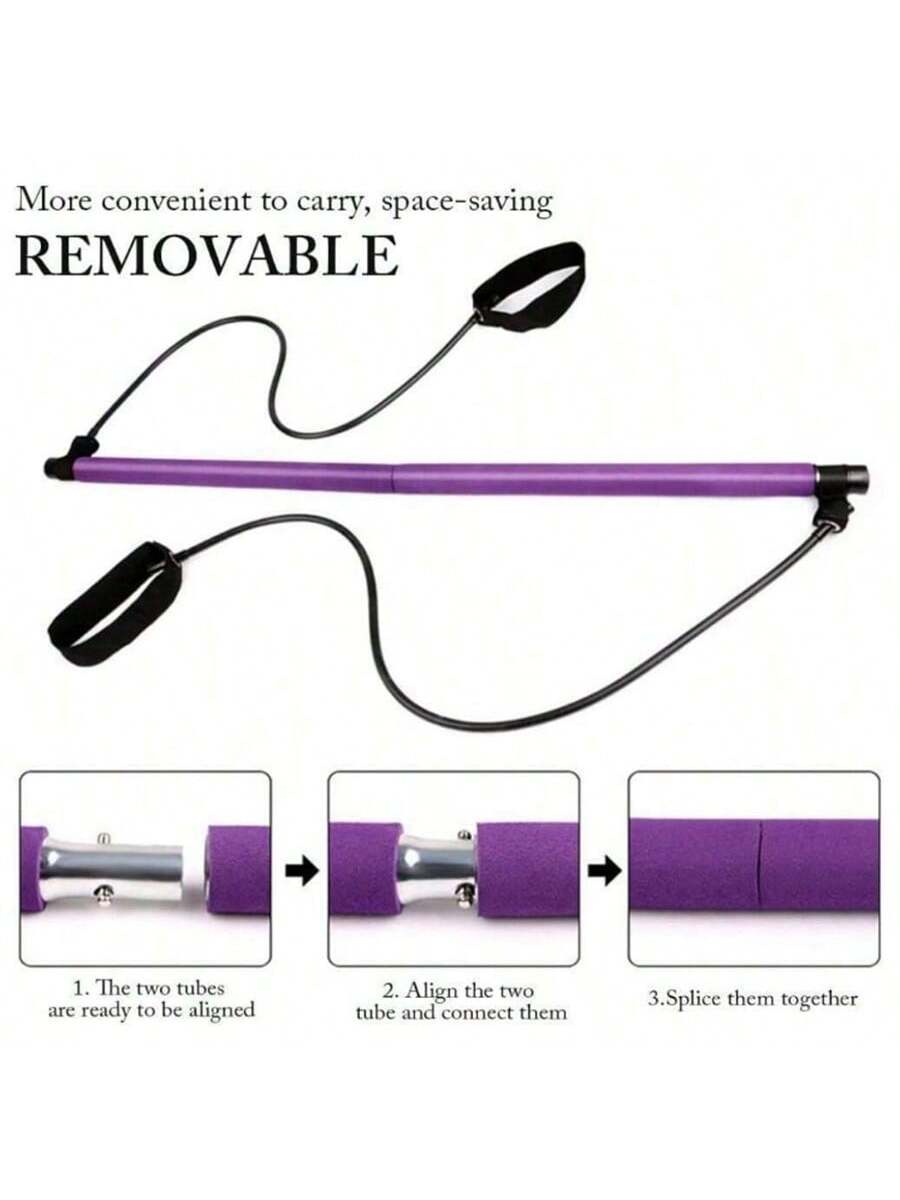 Versatile Portable Pilates Bar with Resistance Bands - Essential Fitness Equipment for Women