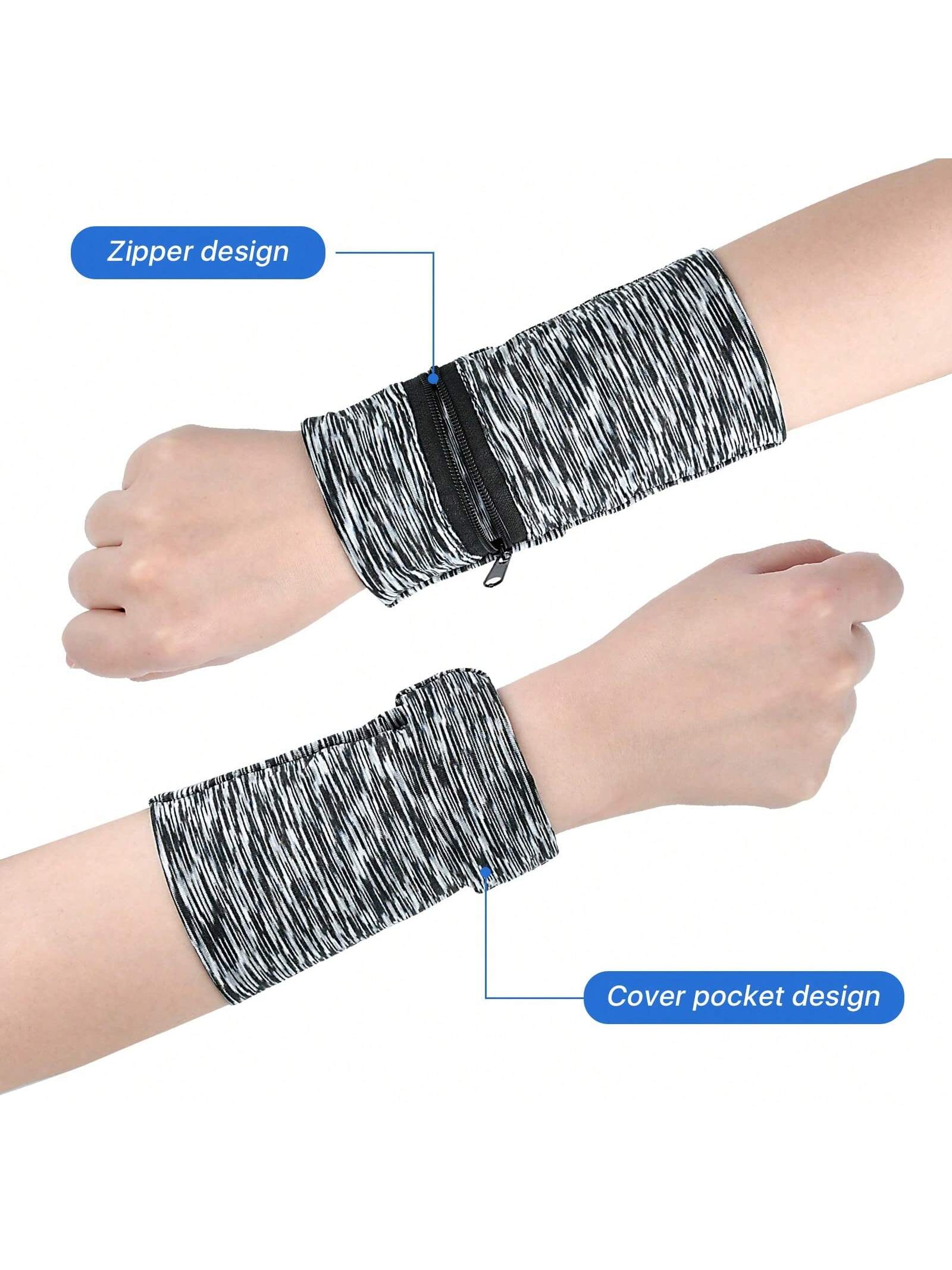 Versatile 6-Piece Wrist Wallet Set - High Elasticity Pouches for Travel, Running, and Outdoor Activities