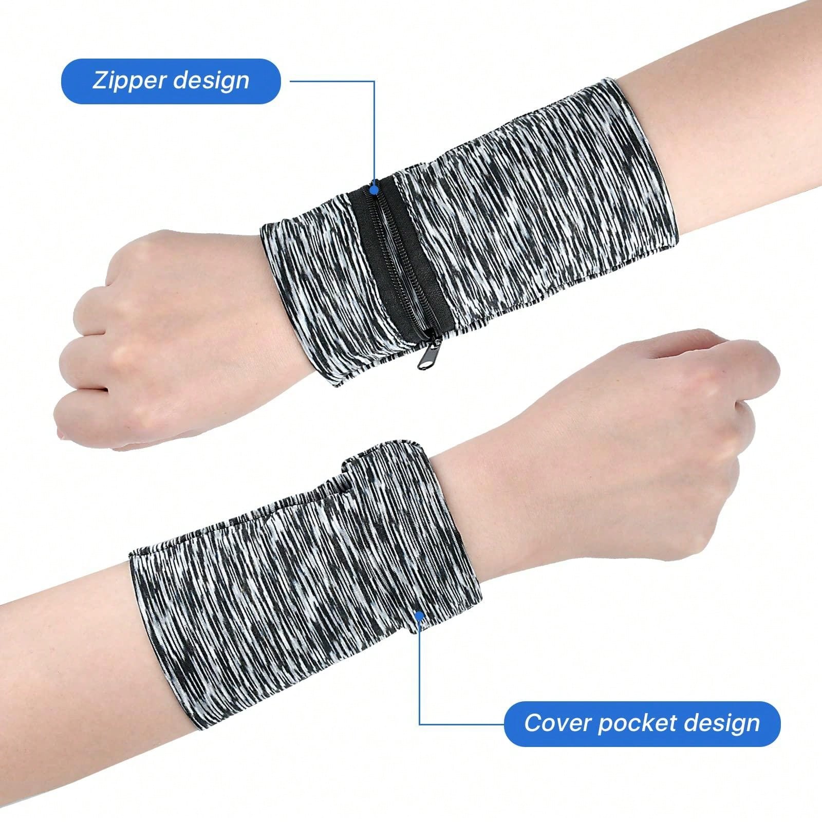 Versatile 6-Piece Wrist Wallet Set - High Elasticity Pouches for Travel, Running, and Outdoor Activities