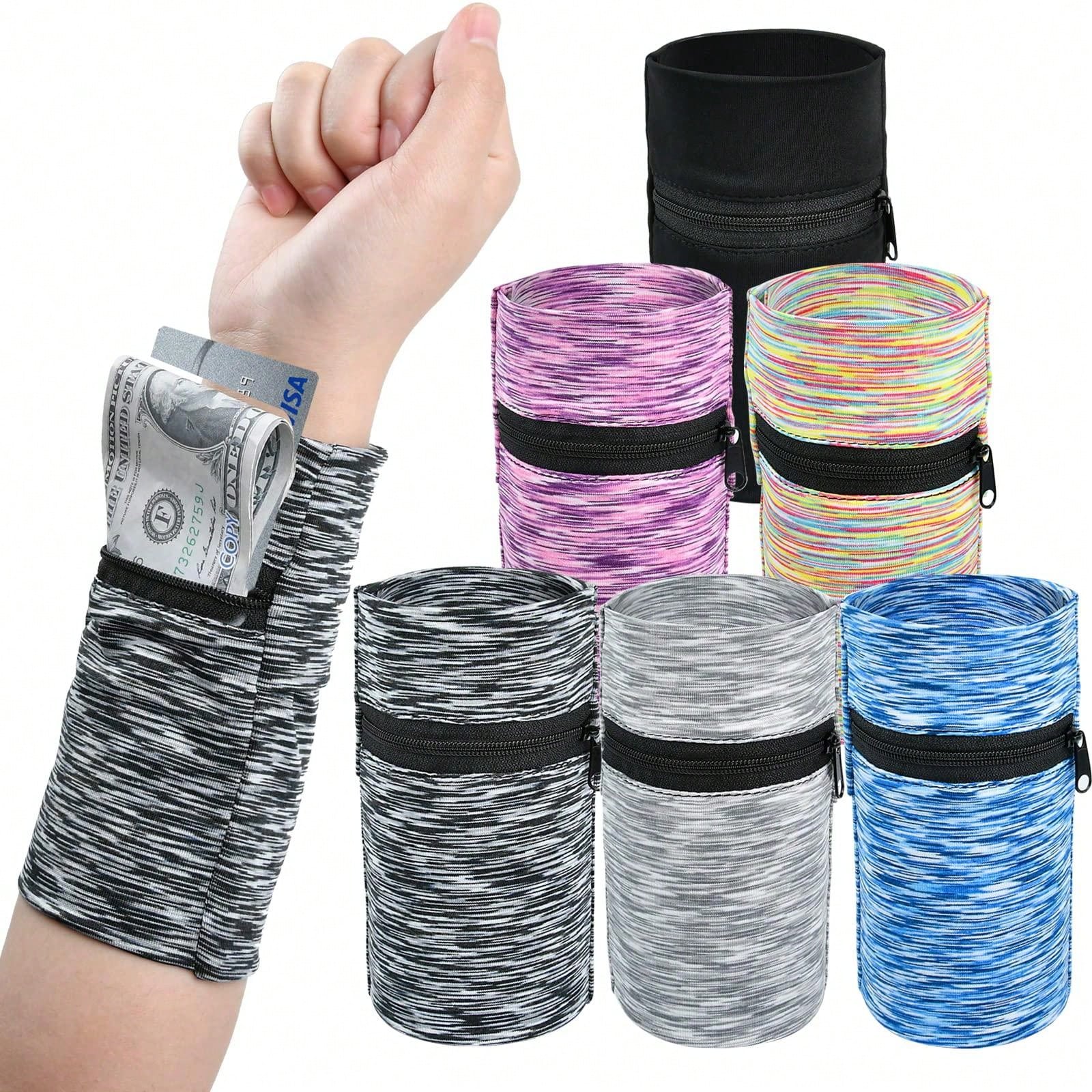 Versatile 6-Piece Wrist Wallet Set - High Elasticity Pouches for Travel, Running, and Outdoor Activities