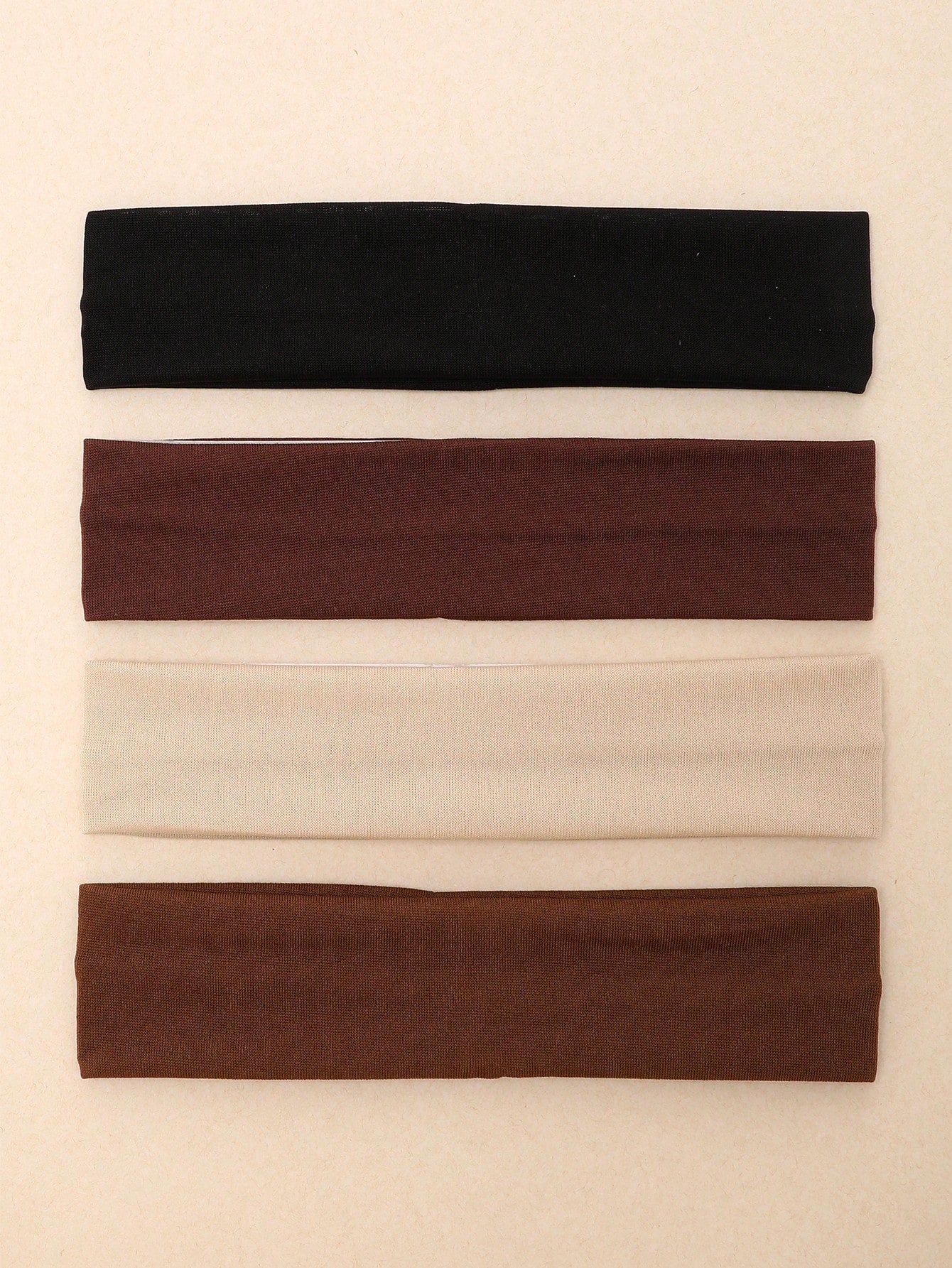 Versatile 4-Pack Nonslip Elastic Headbands - Soft, Absorbent Fabric for Yoga, Running & Casual Style