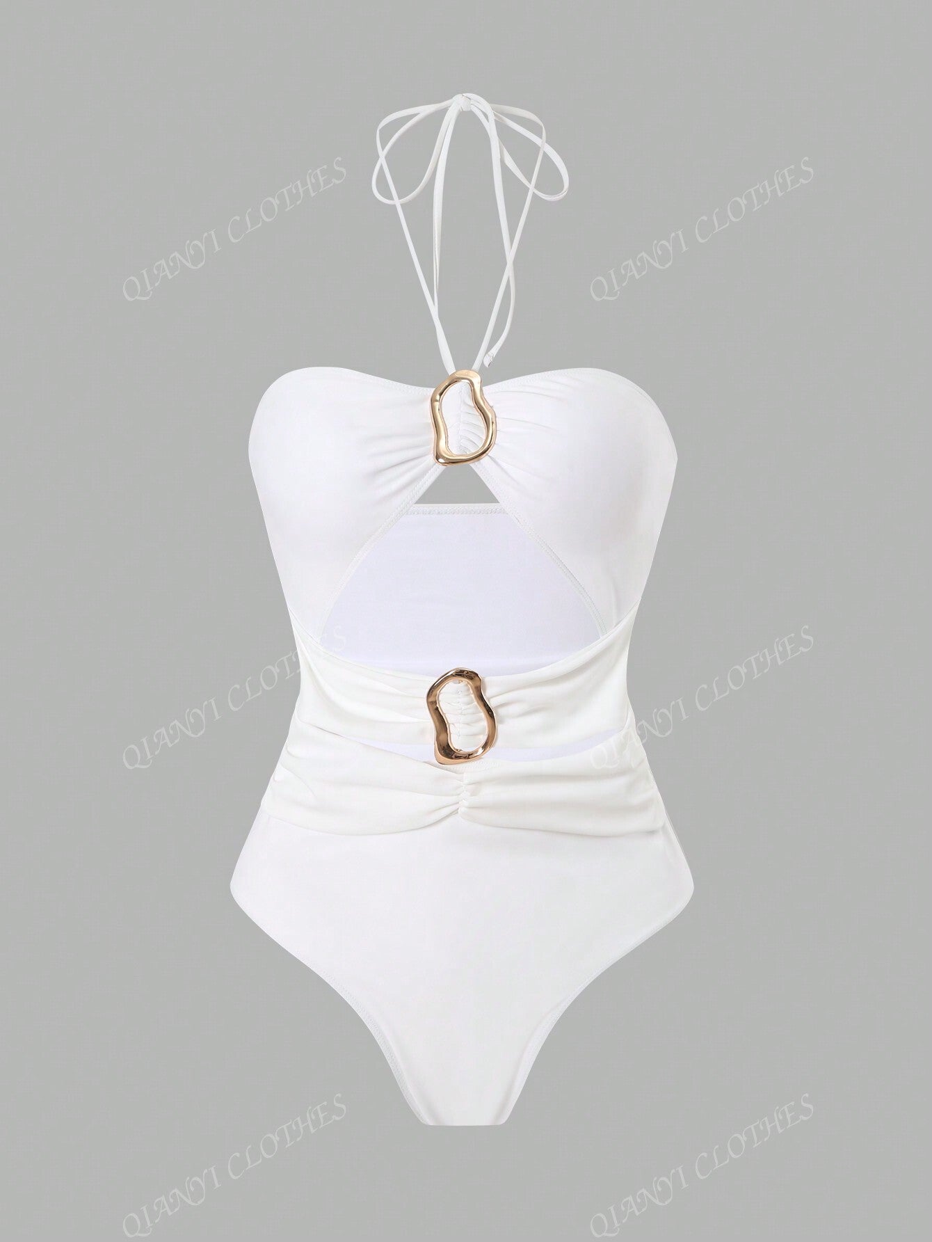 2024 New Women Sexy Hollow-Out Backless Halter One-Piece Swimsuit