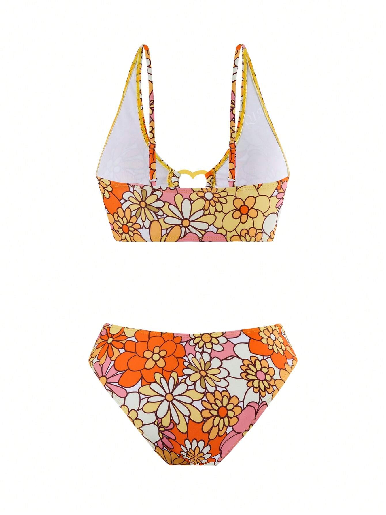 2024 New Floral Print Bikini Swimsuit Set, Sexy Trendy Separate Style Swimwear For Women